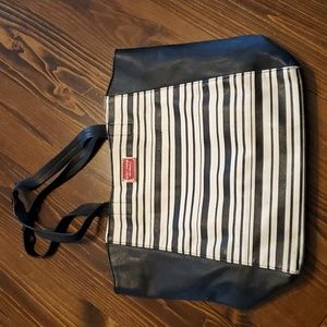 Betsey Johnson navy/cream tote bag